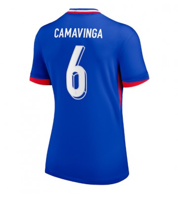 Frankrike Eduardo Camavinga #6 Hemmatröja Kvinnor EM 2024 Kortärmad